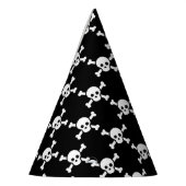 黒の白いスカル及び十字の骨を搭載する帽子をパーティを楽しんで下さい パーティーハット (左)