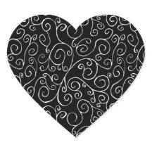 黒の白いスクロール曲線