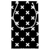 黒の白いステッチ スモールペーパーバッグ (裏面)