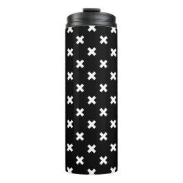 黒の白いステッチ タンブラー