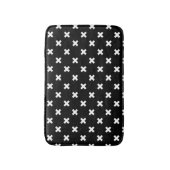 黒の白いステッチ バスマット (正面縦)