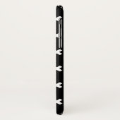 黒の白いステッチ Case-Mate iPhoneケース (裏面/左)