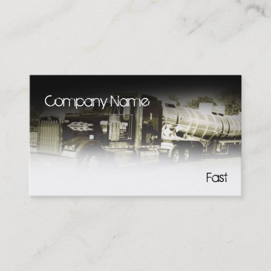 黒の白いトラック 名刺 (正面)
