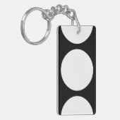 黒の白い円 キーホルダー (正面左)