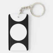 黒の白い円 キーホルダー (裏面)