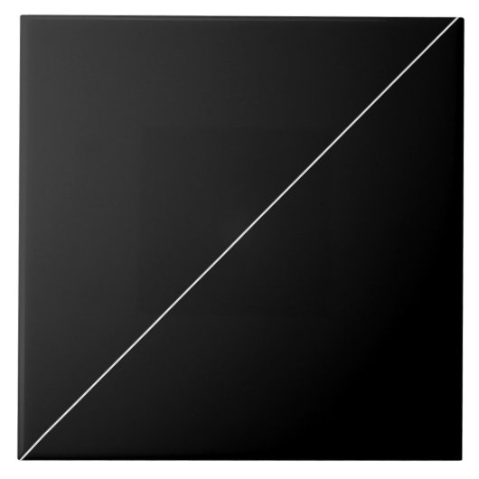 黒の白い対角線 タイル (正面)