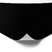 黒の白い平和のシンボル ポスター (角)