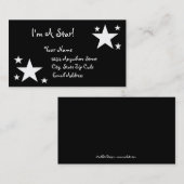 黒の白い星私は星です! 名刺 (正面/裏面)