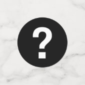 黒の白い疑問符 コンフェッティ (スモール正面)