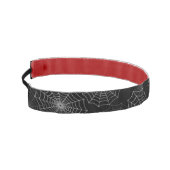 黒の白い蜘蛛の巣のクモの巣の絹パターン アスレチックヘッドバンド (左)