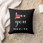 、黒の白いwの赤いハートもっと愛して下さい クッション (ブランケット)