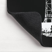 黒の白の石油開発の装備 マウスパッド (コーナー)