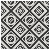 黒の白の等号の幾何学的なパターン ファブリック (クローズアップ)