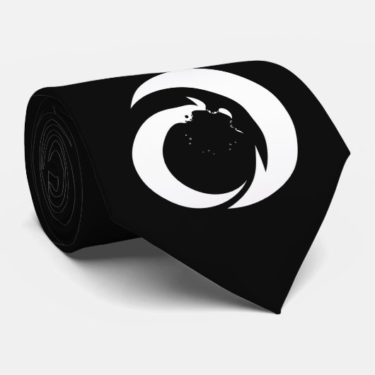 黒の白の記号 ネクタイ (ロール)