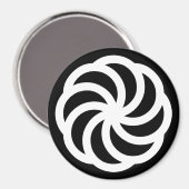 黒の白アルメニア永遠のシンボル マグネット (正面/裏面)