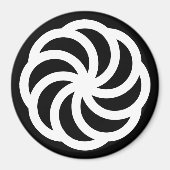 黒の白アルメニア永遠のシンボル マグネット (正面)