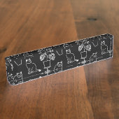 黒の白猫 デスクネームプレート (側面)