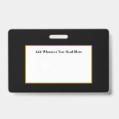 黒の社員証 バッジ (裏面)