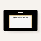 黒の社員証 バッジ (裏面)