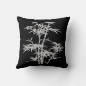 黒の禅のタケアジアスタイル クッション (裏面)