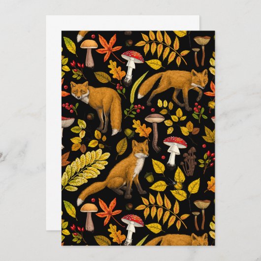 黒の秋の狐 (正面/裏面)