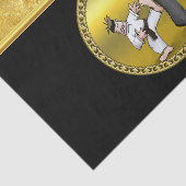 黒の稽古をする黒帯空手のバッグ 薄葉紙 (詳細)