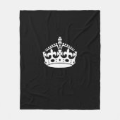 黒の穏やかな王冠を保って下さい フリースブランケット (正面)