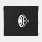 黒の穏やかな王冠を保って下さい フリースブランケット (正面(横))