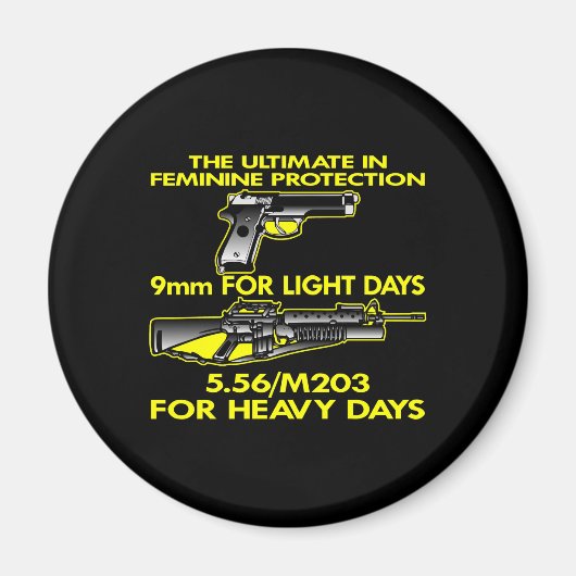 黒の究極のフェミニン保護 マグネット (正面)