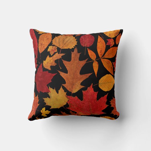 黒の紅葉 クッション (裏面)