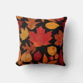 黒の紅葉 クッション (正面)