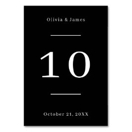 黒の結婚テーブル番号 テーブルナンバー