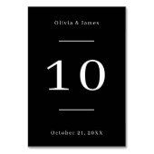 黒の結婚テーブル番号 テーブルナンバー (裏面)