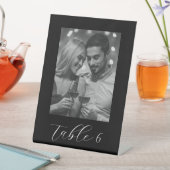 黒の結婚テーブル番号(白黒) 台座サイン (インサイチュ)