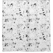 黒の絵を描（ばちゃばちゃ）跳ねるパターン シャワーカーテン (正面)