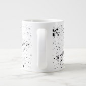 黒の絵を描(ばちゃばちゃ)跳ねるパターン ジャンボコーヒーマグカップ (裏面)