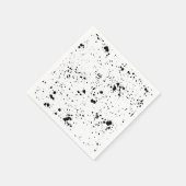黒の絵を描（ばちゃばちゃ）跳ねるパターン スタンダードカクテルナプキン (角)
