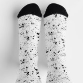 黒の絵を描（ばちゃばちゃ）跳ねるパターン ソックス (上部)