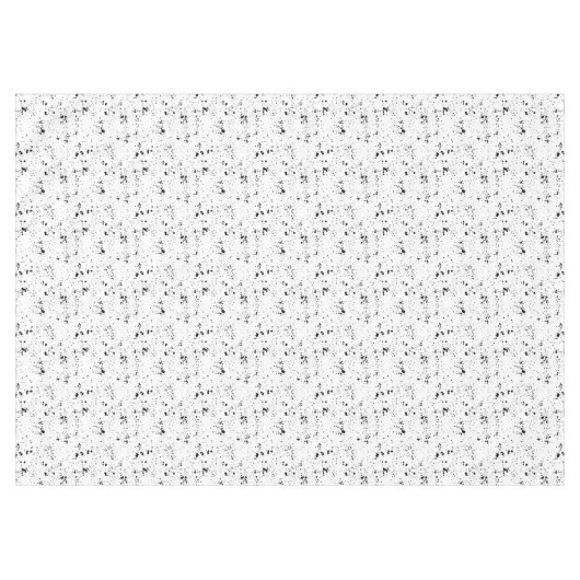 黒の絵を描（ばちゃばちゃ）跳ねるパターン テーブルクロス (正面(横))