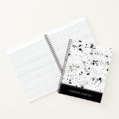 黒の絵を描（ばちゃばちゃ）跳ねるパターン |名前の追加 ノートブック (内部)