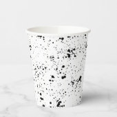 黒の絵を描（ばちゃばちゃ）跳ねるパターン 紙コップ (左)