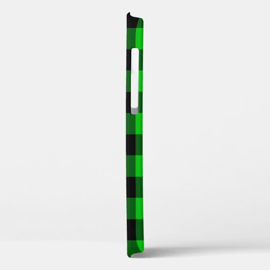 黒の緑チェック Case-Mate iPhoneケース (裏面 / 左)