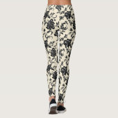 黒の繊細なレース レギンス (裏面)