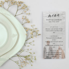 黒の繊細な書エレガント道の結婚写真 メニュー