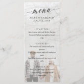 黒の繊細な書エレガント道の結婚写真 メニュー (正面)