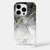 黒の翡翠の水色インクのカスタマイズ可能 Case-Mate iPhoneケース (裏面)