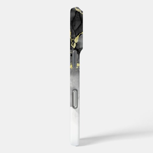 黒の翡翠の水色インクのカスタマイズ可能 Case-Mate iPhoneケース (裏面 / 右)