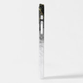 黒の翡翠の水色インクのカスタマイズ可能 iPhoneケース (左側面)