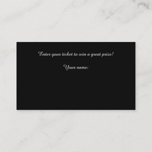 黒の背景にピンクのチューリップ エンクロージャーカード (裏面)