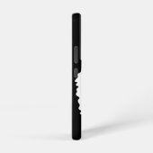 黒の背景にワイルドな虎 SAMSUNG GALAXYケース (右側面)